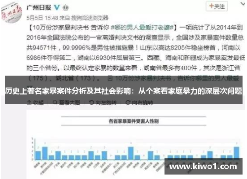 历史上著名家暴案件分析及其社会影响：从个案看家庭暴力的深层次问题